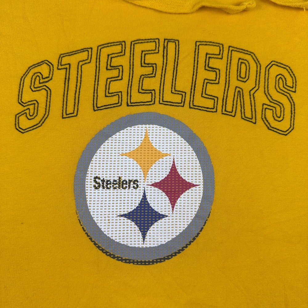 NFL Team Apparel Pittsburgh Steelers Hoodie Mens 2XL Gold Pullover DA61 2015 - Picture 2 of 8
